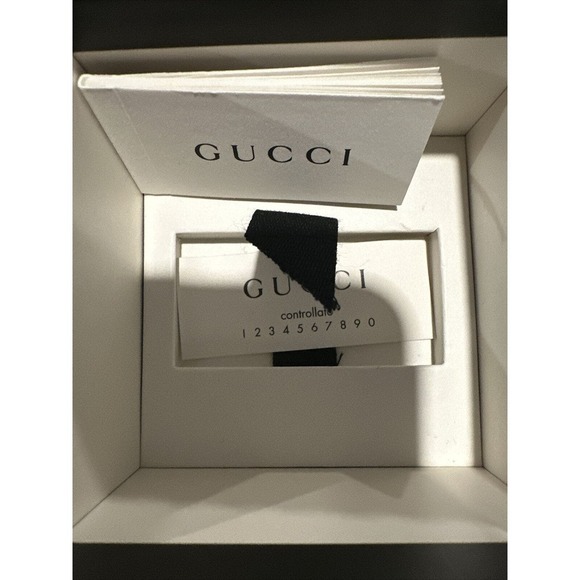 GUCCI earrings logo trademark stud sterling silver ITALY round box pouch post - Picture 4 of 9